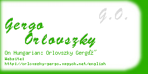 gergo orlovszky business card